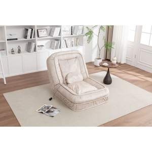 Upholstered Adult Pet Dog <b>Bed</b> 5 Adjustable Position & Massage Pillow <b>Bean</b> <b>Bag</b> Floor Sofa with 2 Soft Pillows for Living Room Use - Product Image 1