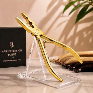 Pinzas de Acero Inoxidable para Extensiones de Cabello, Herramienta Profesional para la Instalación y Remoción de Extensiones de Cabello con Cinta Adhesiva y Anillos Micro - Product Image 6