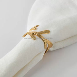 Anneaux de serviette en aluminium tendance, personnalisables avec logo, faits à la main, de luxe, pour mariage, écologiques, style minimaliste américain - Product Image 4