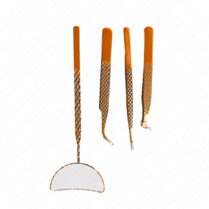 Pinzas para Pestañas de Acero Inoxidable con Punta de Diamante de Dos Tonos, Punta Puntiaguda para Volumen, Herramienta Profesional para Extensión de Pestañas - Product Image 5