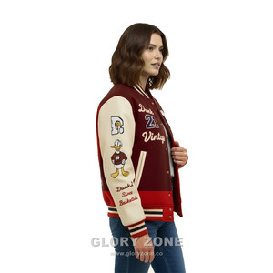 เสื้อแจ็คเก็ตวาร์ซิตี้สไตล์วินเทจ Glory Zone รุ่นสั่งทำพิเศษสำหรับผู้ชาย ผ้าขนสัตว์หนานุ่ม แขนหนัง ตกแต่งตัวอักษรแบบ Letterman เสื้อโค้ทเบสบอล ไซส์ 14 - Product Image 6