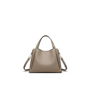 Bolso de Hombro Retro Royaa, Estilo Hobo, de Cuero Genuino, con Cierre, con Letras, Bandolera, Gran Capacidad, Casual, para Mujer - Product Image 2