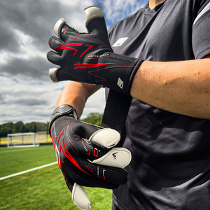 Guantes de portero de fútbol profesionales para adultos de látex, antideslizantes, con protección para los dedos, de goma PU, silicona, gel, agarre tipo gecko - Product Image 4