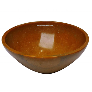 Bol en jaspe jaune de haute qualité Type de bol en pierre naturelle Bol en cristal de guérison en pierre précieuse pour la décoration - Product Image 1