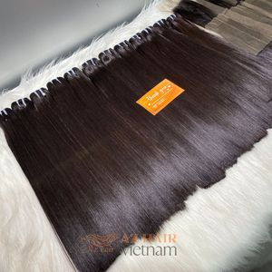 Extension de cheveux humains vietnamiens naturels noirs 1B raides 14,16 pouces, qualité 12A, cheveux vierges bruts - Product Image 6