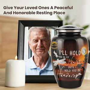 Personalized Metal Funeral Urn Luxury Decorative Brass <b>Memorial</b> Urn Adult Cremation Urn Metal Design Wholesale Metal Urn - Product Image 4