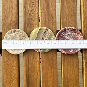 Sous-verres en onyx marbré personnalisés faits à la main avec support, décoration élégante pour la table à manger - Product Image 3