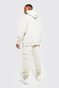 Conjuntos de deporte al aire libre para hombre, ropa deportiva para gimnasio, chándal de entrenamiento y trote, chándal de dos piezas con capucha - Product Image 2