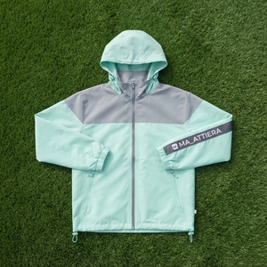 Veste coupe-vent à capuche pour homme, légère, à blocs de couleur, avec fermeture éclair intégrale, pour sports de plein air, avec ourlet réglable - Product Image 6