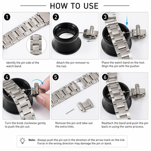 Kit d'outils professionnels pour retirer les goupilles de montre, outil de réparation pour le retrait des maillons du bracelet de montre |   Ajustement en acier inoxydable India 2026 Pro. - Product Image 4