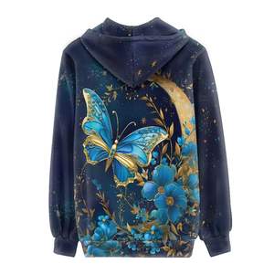 Sudadera con Capucha Estampada de Margaritas Estilo Floral para Mujer, Manga Larga, Otoño, Vintage, con Bolsillo, a la Moda - Product Image 2