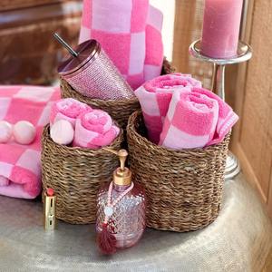 Juego de 3 cestas de mimbre de algas marinas hechas a mano, cestas de almacenamiento ecológicas al por mayor, hechas en Vietnam - Product Image 4