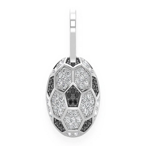 Pendentif Ballon de Football Iced Out Plaqué Or VVS Moissanite, Collier Hip Hop de Luxe pour Homme - Product Image 1