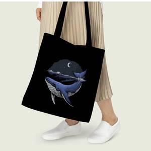 Sac fourre-tout en toile de coton robuste avec impression de logo personnalisée et grande capacité pour les courses - Product Image 3