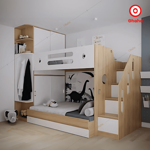 Lit superposé intelligent Ohaha avec armoire intégrée - GTTM043 - Product Image 1