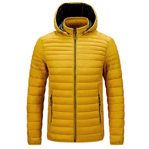 Windbreaker जैकेट-कपास-गद्देदार रिक्त हल्के सर्दियों Windbreaker जिपर 1 खरीदार के साथ हूडि पुरुषों झोंके जैकेट और कोट