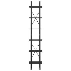 Bibliothèque grise de 82,7 pouces de hauteur, en bois d'ingénierie et métal - Product Image 5