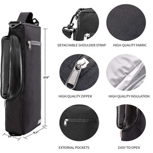 Hot Selling Portable Thermal 6 Cans Picnic Bag Foldable Multifunctional Golf Drink Box Durable 2-PC Red Wine Lunch Bags - Product Image 3