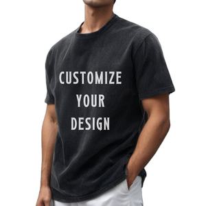 100% coton t-shirt Logo personnalisé t-shirt uni pour hommes taille américaine hommes T-shirts coton sérigraphie t-shirt coton - Product Image 1