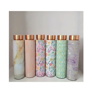 Elegant <b>Copper</b> Water <b>Bottle</b> Crafted To Enhance <b>Drinking</b> Experience Suitable For Home Office Gym Outdoor And Travel - Product Image 2