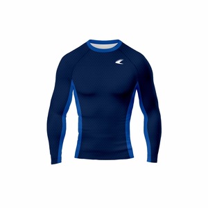 Rashguard personnalisé extensible 4 directions MMA BJJ OEM pour hommes, manches courtes, chemises décontractées en satin, respirant à l'avant, antibactérien, UPF50+ - Product Image 1