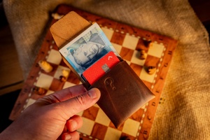 High Quality Cow Leather Seamless <b>Wallet</b> Laser Cut Precision Slim No Stitch Card <b>Holder</b> For Sourcing Agents SLW-0020 - Product Image 2