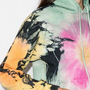 Sweat à capuche tie-dye pour femme, prix de gros, logo personnalisé, séchage rapide, léger, ajustable, nouvelle arrivée - Product Image 3