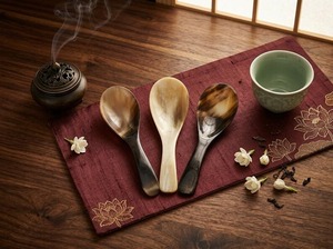 ช้อนเขาควายแบบแบนช้อนทำจากเขาซุปวัวและเครื่องใช้บนโต๊ะอาหารและช้อนทรงแบน - Product Image 3