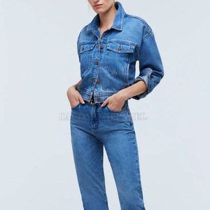 Veste en jean pour femme personnalisable, nouvelle, confortable, avec tissu doux et résistant, poches fonctionnelles et idéale pour une utilisation en extérieur - Product Image 3