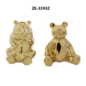 รูปปั้นสัตว์ทองเหลืองชุบทองขัดเงา ของตกแต่งบ้านสไตล์ร่วมสมัย - Product Image 3