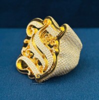 Anillo de lujo para hombre, de oro amarillo macizo de 14K, con diamante moissanita de corte redondo, claridad VVS, completamente cubierto de diamantes, con forma de serpiente, estilo hip hop.