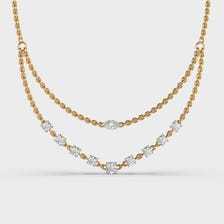 สร้อยคอเพชรเม็ดเดี่ยว 4 กะรัต เพชรเลี้ยงในห้องปฏิบัติการ ระดับ E-F VVS VS ทอง 14k แบบห้อยระย้า - Product Image 3