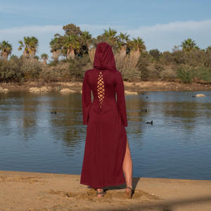 Vestido Maxi con Capucha y Espalda Descubierta, Estilo Élfico Bohemio, Ropa de Festival, Vestido Boho de Hada, Vestido Largo, Ropa de Playa, Última Tendencia 2026 - Product Image 4