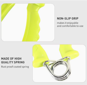 Hand Grip Strength <b>Trainer</b> Yellow Plastic Anti Slip Handle Exercise Tool for Forearm Workout - Product Image 2