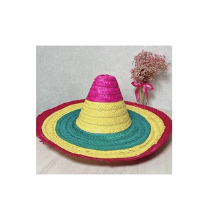 Sombrero de mujer Sombrero México/Sombrero de hoja de PALMA/Sombrero de paja para hombres y mujeres para moda México estilo casual fiesta diaria boda - Product Image 1