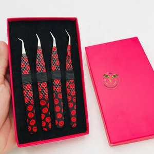 Juego de Pinzas Profesionales de Acero Inoxidable con Punta Puntiaguda para Extensión de Pestañas, Pinzas para Aislamiento y Volumen de Pestañas, Logotipo Personalizado OEM ODM - Product Image 3