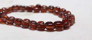 Natural Hessonite <b>Garnet</b> Smooth Oval Beads 6x8MM <b>Garnet</b> Gemstone Beads For Jewelry Making Supplies From Indian Wholesaler Bulk - Product Image 2