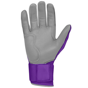 Guantes de Bateo de Béisbol Personalizados, Acolchados de Cuero, Duraderos, Transpirables, con Cierre de Velcro, Color Morado, Unisex, Ambidiestros, Talla XL - Product Image 5