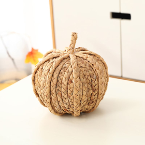 Panier citrouille élégant en rotin tressé à la main, haute qualité, décoration d'automne, vente en gros usine OEM ODM - Product Image 5