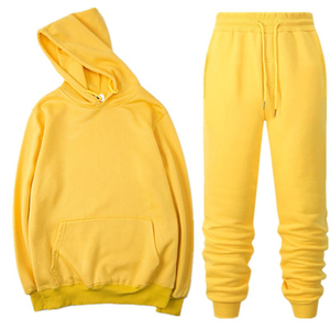 Hot Sale Custom Logo Men's Pullover Hoodie Tracksuit Set <b>Jogging</b> Plain 2 Piece Unisex Tracksuit Sets - Product Image 4