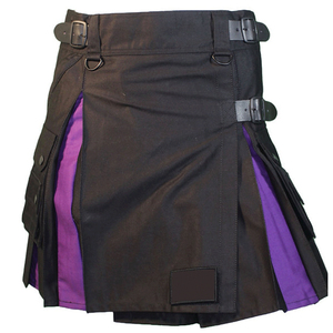 Kilt de Hombre para Desfile Highland, Acrílico, Tela Premium Sólida, Ocho Pliegues, Ropa Europea - Product Image 1