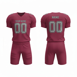 Ensemble complet personnalisé d'uniformes de football américain pour hommes adultes, vêtements de sport d'équipe personnalisés, comprenant maillot et pantalon, grandes tailles, 100% personnalisable - Product Image 6