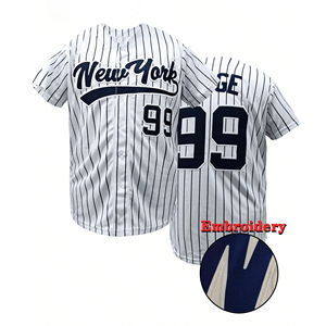 Wholesale Custom Sublimated Full Baseball Jersey 100% Polyester Made Heavyweight Button-Down Jersey Low Price Baseball Jerseys - Product Image 1