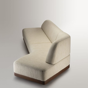 Canapé modulaire design en teck, une place - Product Image 1