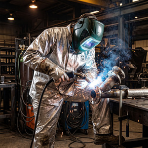 Guantes de Seguridad de Trabajo Resistentes al Fuego y Antiestáticos para Hombre, Certificados CE, Cómodos, de Tela de Aramida Para Gard Aluminizada - Product Image 5