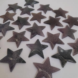 Vente en gros d'agate de raisin naturel d'Indonésie de haute qualité cabochon en forme d'étoile pierres précieuses artisanat cristal de guérison 3x3cm - Product Image 2