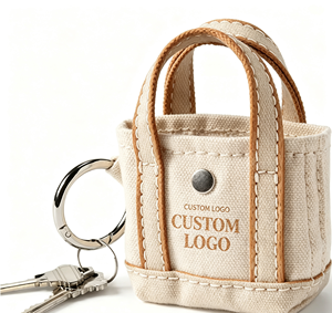 Porte-clés mini sac fourre-tout personnalisé avec logo, léger et portable, pour clé de voiture, sac à main, sac à dos, cadeau de vacances - Product Image 1