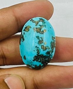 Turquesa persa cabujón ovalado pulido tamaño palma de la mano 29 x 21 x 13 mm forma libre Gema suelta para fabricación de joyas precio al por mayor - Product Image 3