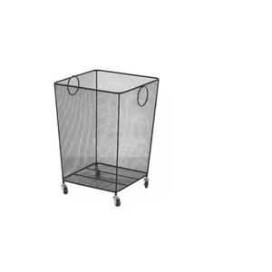 Panier à linge ovale en métal doré de haute qualité, chariot de rangement à roulettes en fil métallique, panier à linge sale sur roulettes, organisateur de linge sur roulettes - Product Image 6