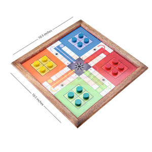 Jeu de société Ludo en bois fait main, bois de hêtre de qualité supérieure, jeux de table classiques pour la famille, jouets éducatifs écologiques pour enfants et adultes - Product Image 4